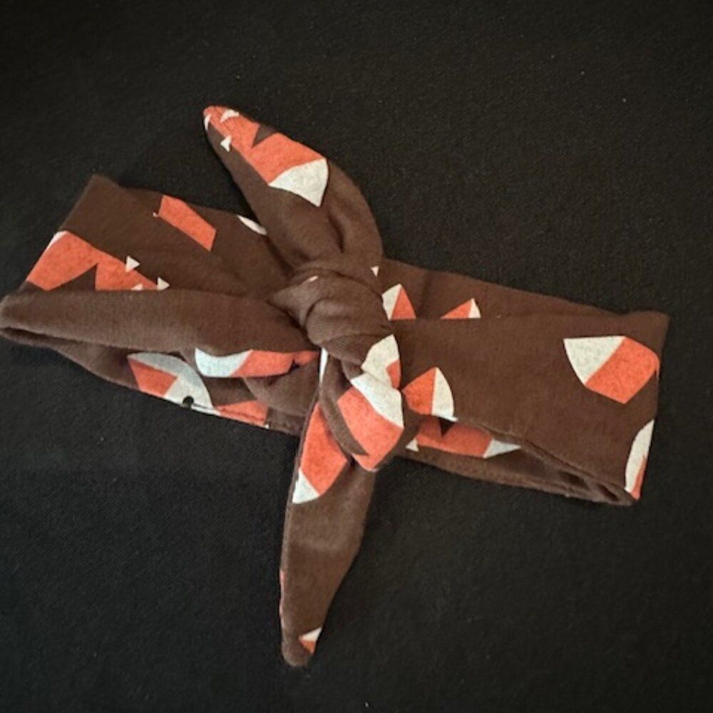 Brown Fox Print Knot Headband -Women's  HB136  handmade NWT Boutique